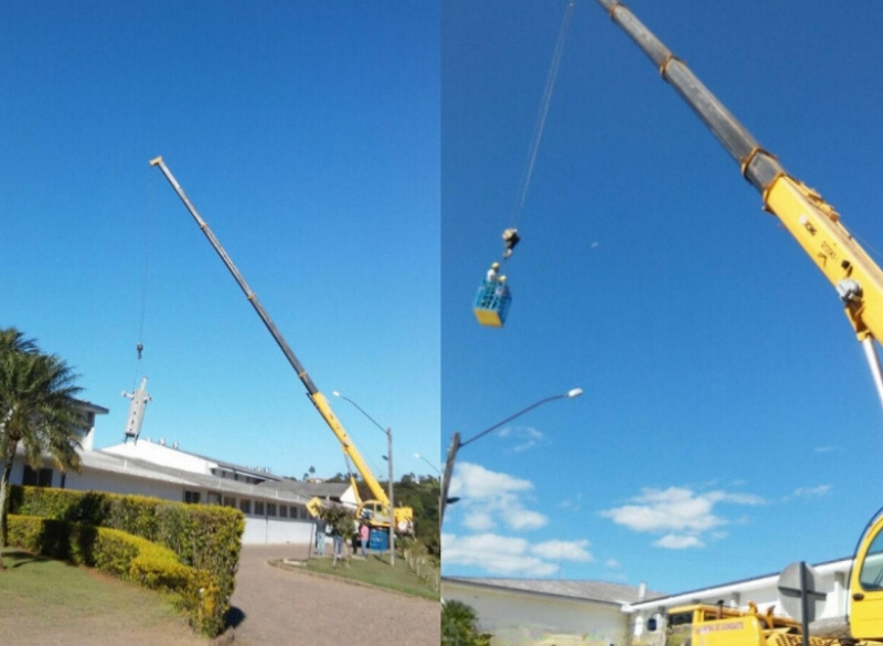 I�amento de Pe�a realizado com Guindaste Industrial da Cunzolo em empresa na cidade de Valinhos-SP.