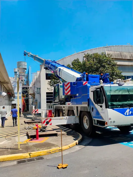 Içamento de motores industriais e equipamentos sensíveis com equipamentos Cunzolo